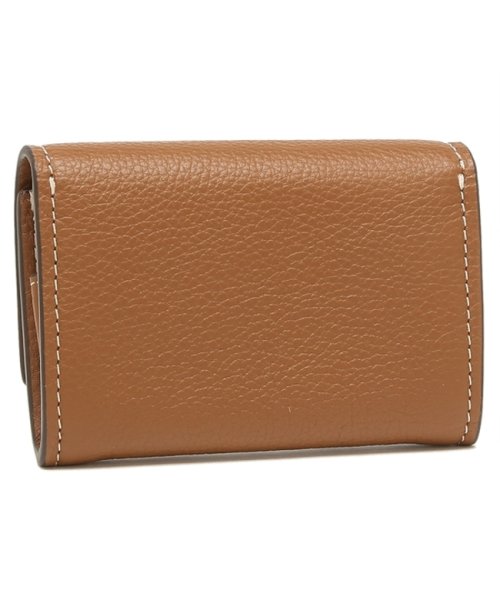 トリーバーチ 三つ折り財布 ミラー ミニ財布 ブラウン レディース TORY 