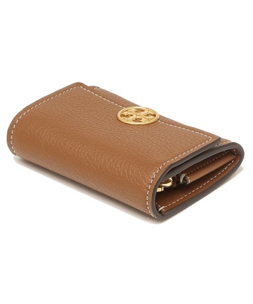 トリーバーチ 三つ折り財布 ミラー ミニ財布 ブラウン レディース TORY 