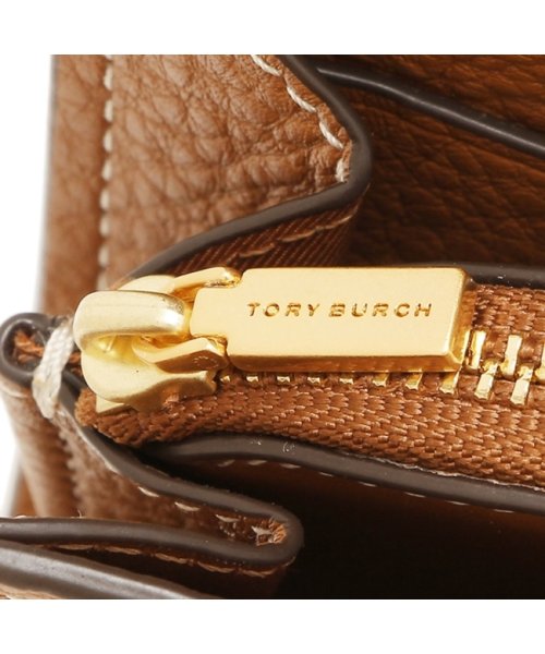 トリーバーチ 三つ折り財布 ミラー ミニ財布 ブラウン レディース TORY 