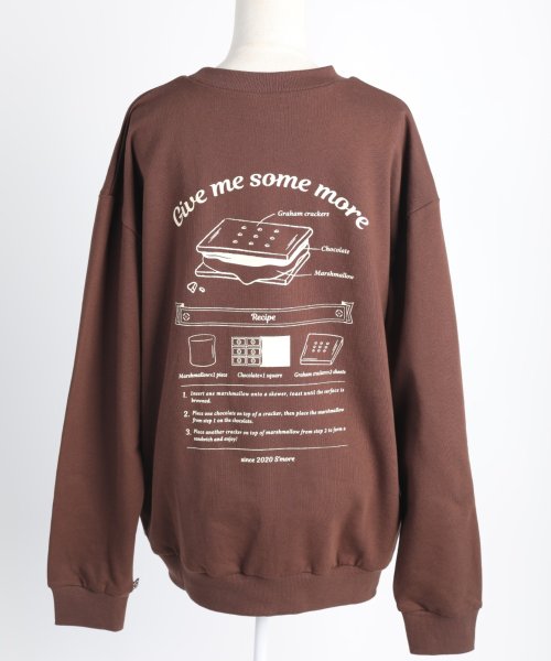 S'more(スモア)/【 S'more 】COTTON CREW NECK BIG SWEAT － S'more recipe/img26