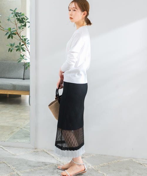 URBAN RESEARCH ROSSO(URBAN　RESEARCH　ROSSO)/TRICOTE　SHEER LINE SKIRT/img06