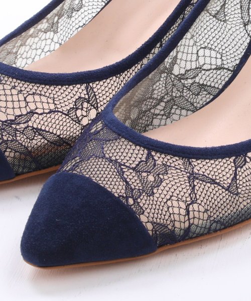 ポインテッドチュールパンプス 