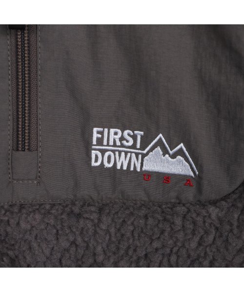 FIRST DOWN(ファーストダウン)/FIRST DOWN ファーストダウン ジャケット ブルゾン ボア フリース メンズ レディース BOA FLEECE JACKET ブラック ホワイト チャコ/img09