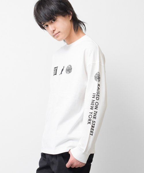 RAT EFFECT(ラット エフェクト)/KANGOL別注袖プリントロングTシャツ/img01