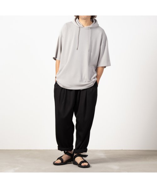 MAC HOUSE(men)(マックハウス（メンズ）)/URBAN COLLECTION アーバンコレクション エアスムージー クロップドスリーブパーカー 4071569/img04