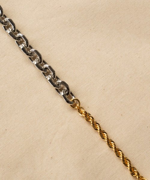 JUNRed(ジュンレッド)/ital. from JUNRed / gold combine bracelet thin/img03