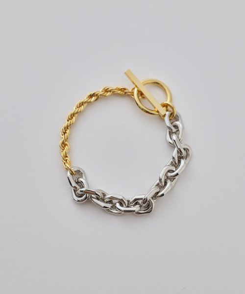 JUNRed(ジュンレッド)/ital. from JUNRed / gold combine bracelet thin/img19