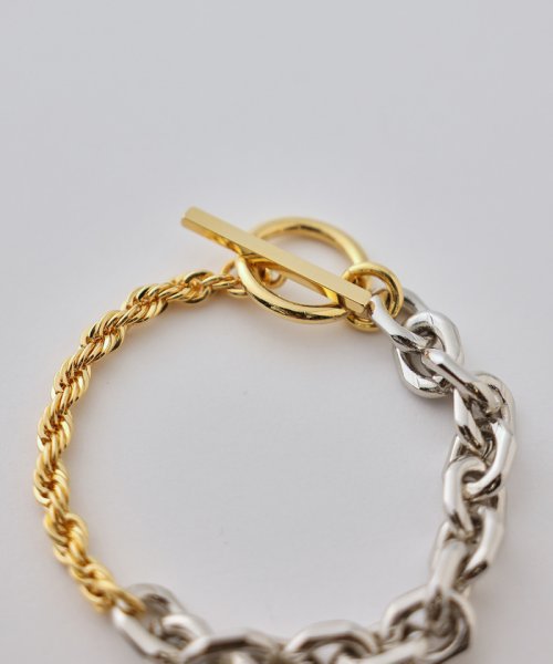 JUNRed(ジュンレッド)/ital. from JUNRed / gold combine bracelet thin/img20