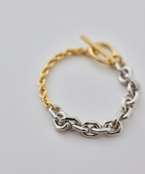 JUNRed(ジュンレッド)/ital. from JUNRed / gold combine bracelet thin/img21