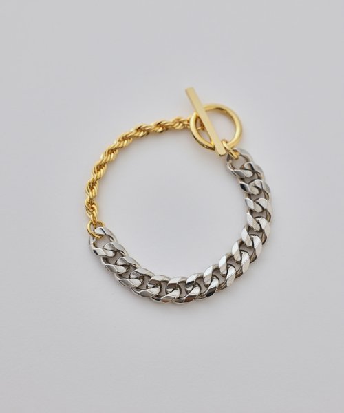 JUNRed(ジュンレッド)/ital. from JUNRed / gold combine bracelet thin/img22