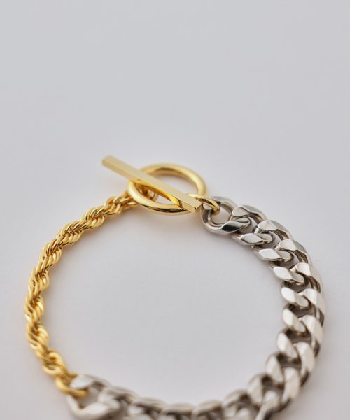 JUNRed(ジュンレッド)/ital. from JUNRed / gold combine bracelet thin/img23