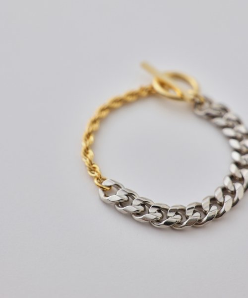 JUNRed(ジュンレッド)/ital. from JUNRed / gold combine bracelet thin/img24