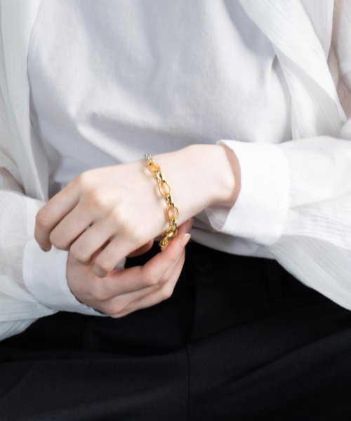 JUNRed(ジュンレッド)/ital. from JUNRed / gold combine bracelet O/img16