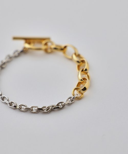 JUNRed(ジュンレッド)/ital. from JUNRed / gold combine bracelet O/img24