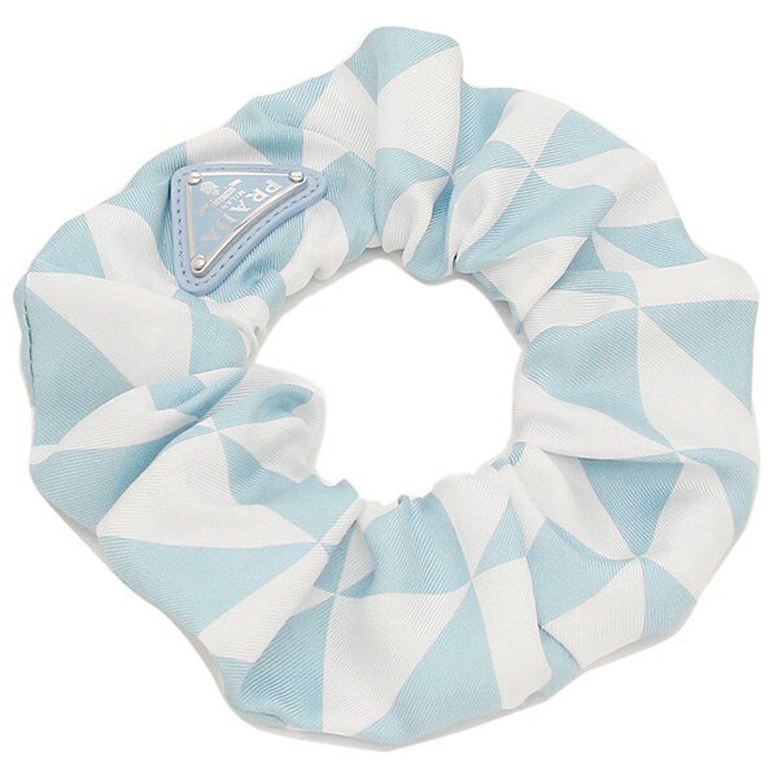 プラダ シュシュ ヘアアクセサリー ブルー レディース PRADA