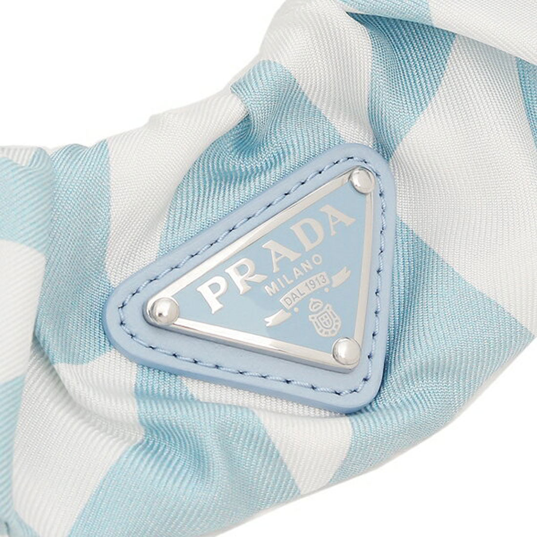 プラダ シュシュ ヘアアクセサリー ブルー レディース PRADA