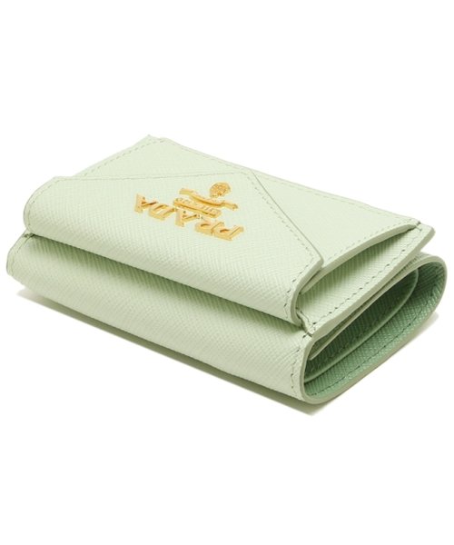 プラダ 三つ折り財布 サフィアーノメタルオロ ミニ財布 グリーン レディース PRADA 1MH021 ZLP F0RAY PRADA プラダ 三つ折り財布 サフィアーノメタルオロ ミニ財布 グリーン レディース 1MH021 ZLP SAFFIANO