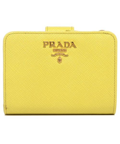 PRADA(プラダ)/プラダ 二つ折り財布 サフィアーノメタルオロ Sサイズ イエロー レディース PRADA 1ML018 QWA F0322/img05