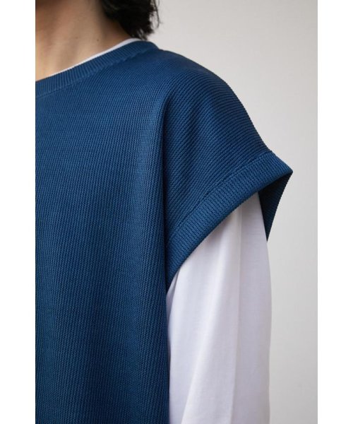 AZUL by moussy(アズールバイマウジー)/KNIT LIKE VEST SET LONG TEE/img26