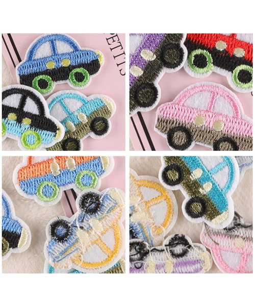 セール】ワッペン 9枚セット 車 アイロン 入園準備 入学準備 新入学 新入園 幼稚園 保育園 小学校 アップリケ 刺繍 ハンドメイド 目印 小さめ くるま クルマ (505183293) クララキッズ(CLARAH kids) MAGASEEK MACスポーツ スイミングTシャツ 目印ワッペン付き