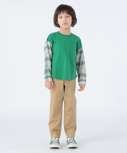 SHIPS KIDS(シップスキッズ)/SHIPS KIDS:100～130cm / チェックシャツ コンビ カットソー/img02