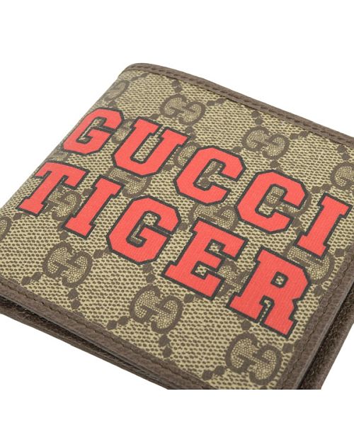 ネット激安通販 nm-201) GUCCI グッチ 二つ折り財布 タイガー GG