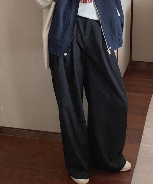 ARGO TOKYO(アルゴトウキョウ)/Tuck Wide Pants(Back Rubber) 22074 タックワイドパンツ　バックゴム　ワイドパンツ　イージーパンツ　春　夏　秋　新作/img25