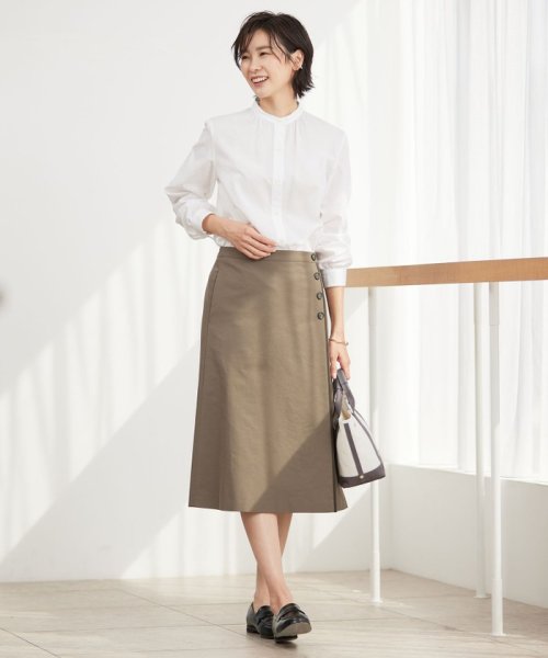 J.PRESS LADIES（LARGE SIZE）(J．プレス　レディス（大きいサイズ）)/【洗える・吸水速乾・接触冷感】リネンツイル スカート/img04