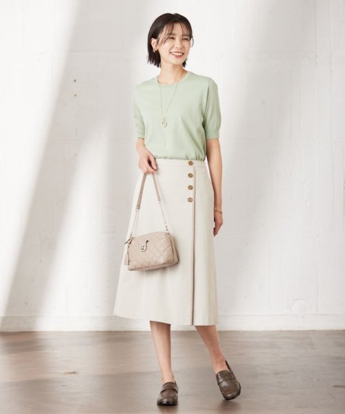 J.PRESS LADIES（LARGE SIZE）(J．プレス　レディス（大きいサイズ）)/【洗える・吸水速乾・接触冷感】リネンツイル スカート/img05