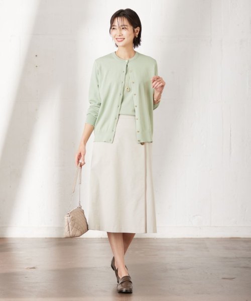 J.PRESS LADIES（LARGE SIZE）(J．プレス　レディス（大きいサイズ）)/【洗える・吸水速乾・接触冷感】リネンツイル スカート/img06