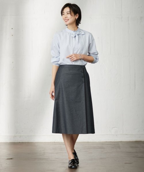 J.PRESS LADIES（LARGE SIZE）(J．プレス　レディス（大きいサイズ）)/【洗える・吸水速乾・接触冷感】リネンツイル スカート/img07