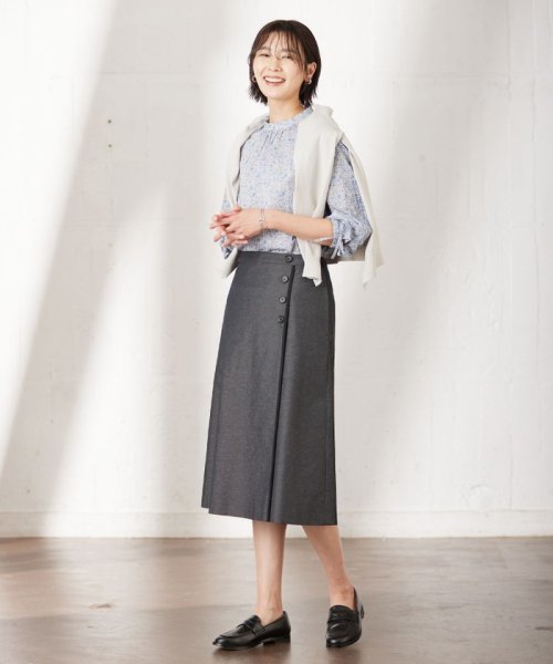 J.PRESS LADIES（LARGE SIZE）(J．プレス　レディス（大きいサイズ）)/【洗える・吸水速乾・接触冷感】リネンツイル スカート/img10