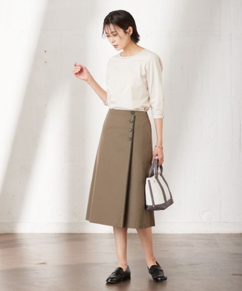 J.PRESS LADIES（LARGE SIZE）(J．プレス　レディス（大きいサイズ）)/【洗える・吸水速乾・接触冷感】リネンツイル スカート/img14