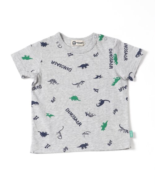 KP BOY(ケーピーボーイ)/KPBOY(ケーピーボーイ)恐竜柄　半袖Tシャツとボーダー長袖Tシャツ２枚セット(80～90)/img01