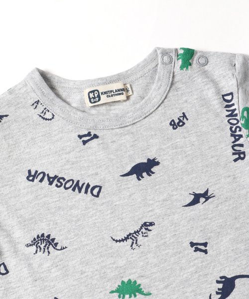 KP BOY(ケーピーボーイ)/KPBOY(ケーピーボーイ)恐竜柄　半袖Tシャツとボーダー長袖Tシャツ２枚セット(80～90)/img02