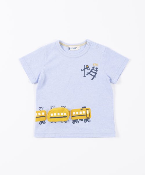 KP BOY(ケーピーボーイ)/KPBOY(ケーピーボーイ)電車プリントのカラー杢天竺半袖Tシャツ(80～90)/img01