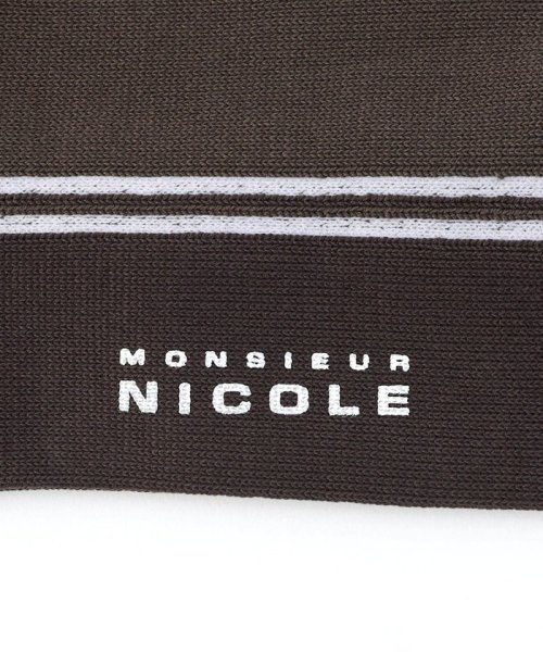 MONSIEUR NICOLE(ムッシュニコル)/パネル クルーソックス/img01