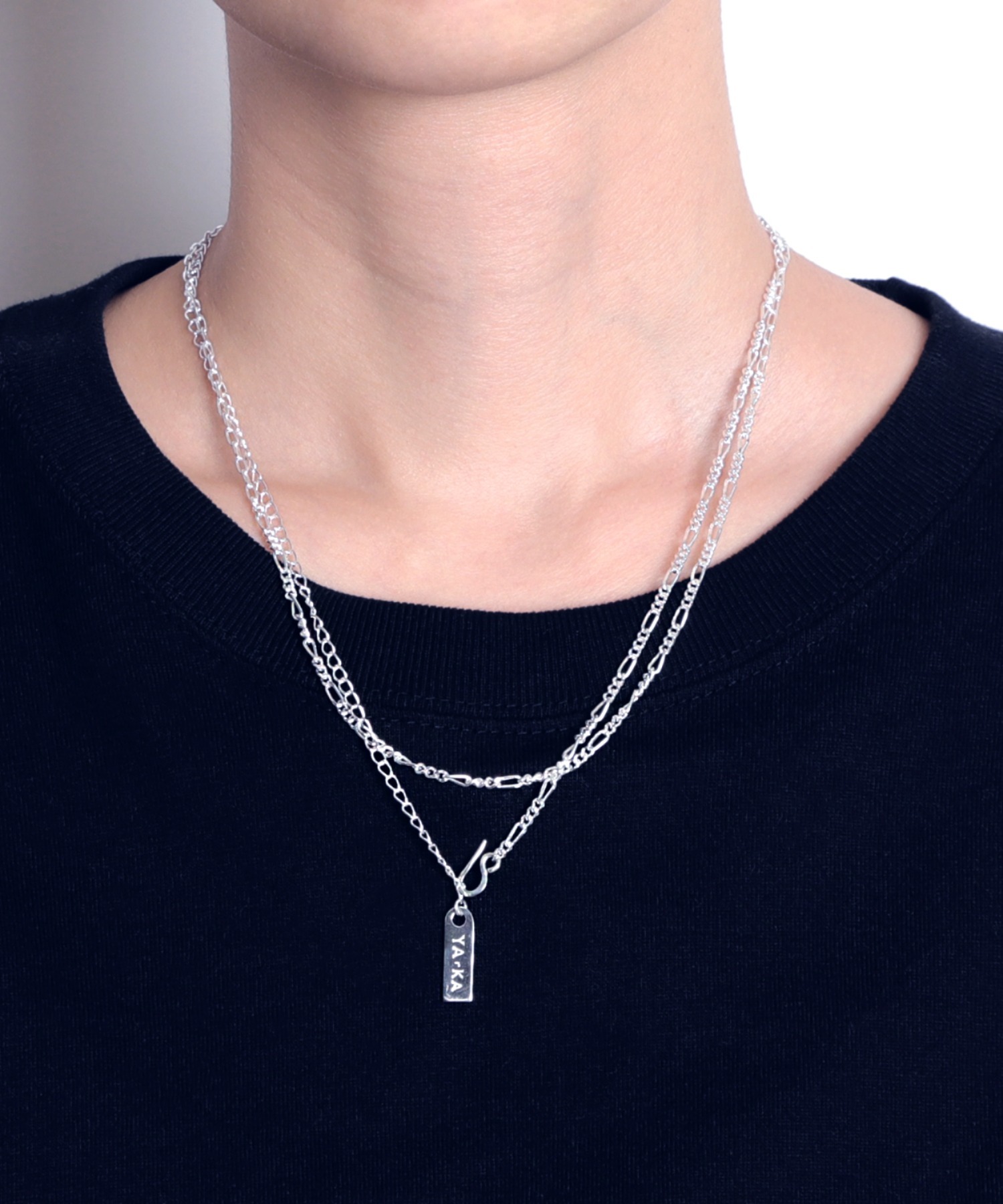 YArKA/ヤーカ】silver925 mix chain 2way necklace [LBN5]/ミックス