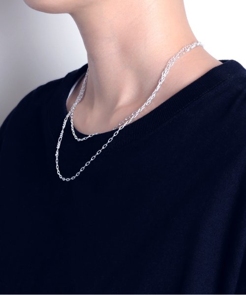 MAISON mou(メゾンムー)/【YArKA/ヤーカ】silver925 mix chain 2way necklace [LBN5]/ミックスチェーンロング2ウェイネックレス シルバー925/img04