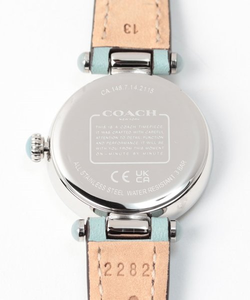 COACH(コーチ)/【COACH】コーチ 腕時計 レディース COACH 14503895 CARY ケーリー 26ＭＭ　クォーツ　シルバー　ホワイト×ホワイトシェル　ライトブルー/img04