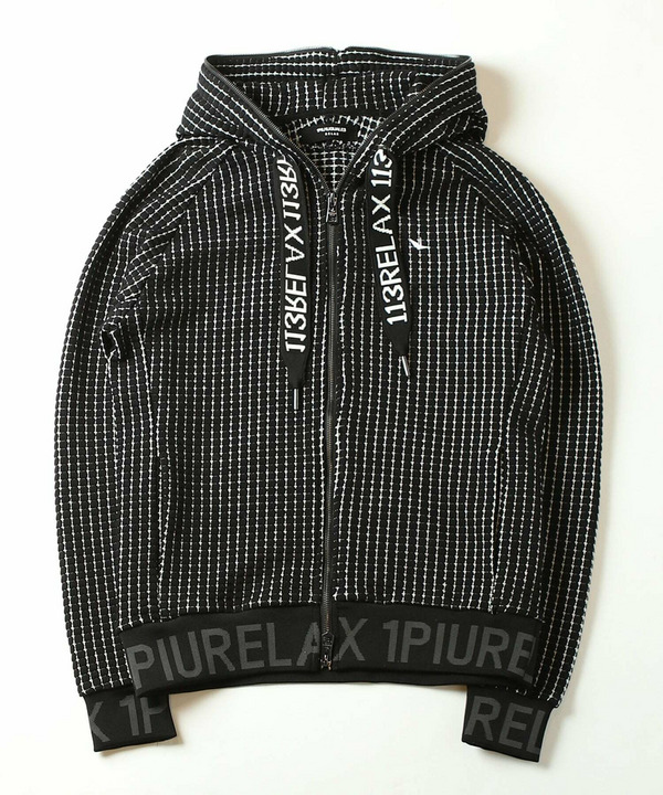 【1PIU1UGUALE3 RELAX(ウノピゥウノウグァーレトレ リラックス) × JUST PLAY】ワッフルパーカー