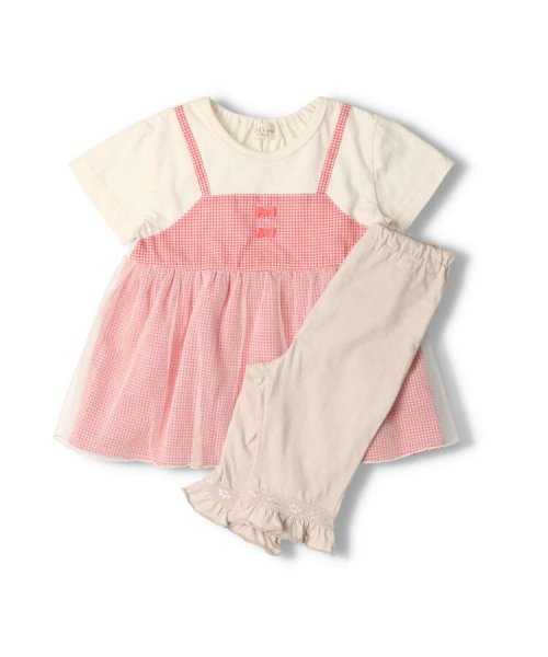 Kids Zoo(キッズズー)/【子供服】 kid´s zoo (キッズズー) チュニックＴシャツ・レギンスセット 80cm，90cm W40716/img01