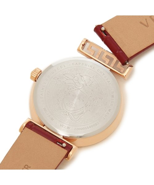ヴェルサーチ 時計 レディース ミーアンダー 34mm クォーツ レッド レッド VERSACE VELW01222 レザー レッド VERSACE ヴェルサーチ 時計 レディース ミーアンダー 34mm クォーツ VELW01222