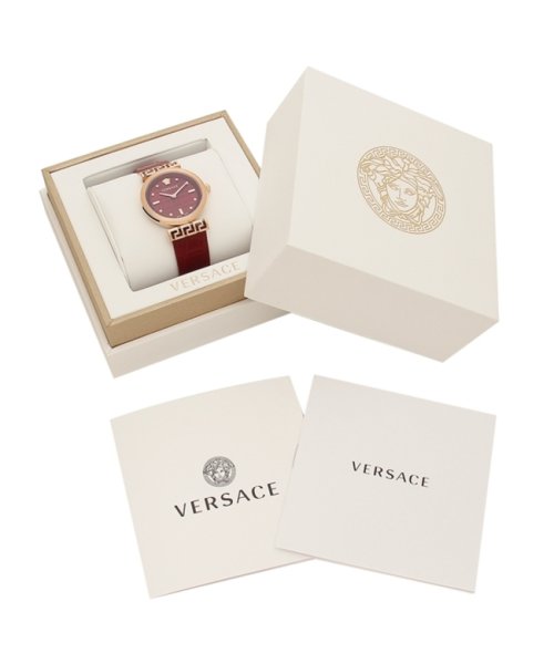 ヴェルサーチ 時計 レディース ミーアンダー 34mm クォーツ レッド レッド VERSACE VELW01222 レザー レッド VERSACE ヴェルサーチ 時計 レディース ミーアンダー 34mm クォーツ VELW01222