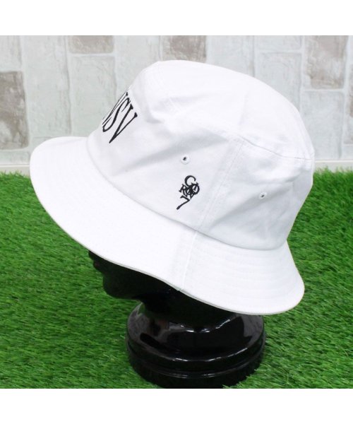 TopIsm(トップイズム)/ハット ゴルフウェア 帽子 メンズ GIORNO SEVEN ジョルノセブン ゴルフ バケットハット ロゴ刺繍 キャップ ホワイト ブラック/img07