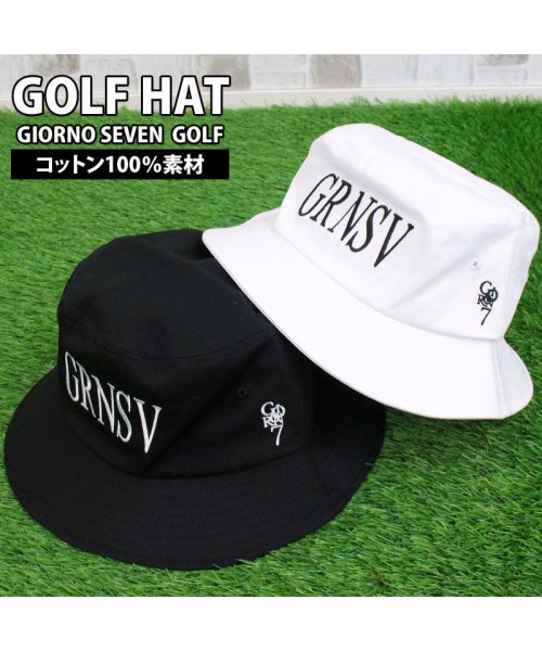 TopIsm(トップイズム)/ハット ゴルフウェア 帽子 メンズ GIORNO SEVEN ジョルノセブン ゴルフ バケットハット ロゴ刺繍 キャップ ホワイト ブラック/img10