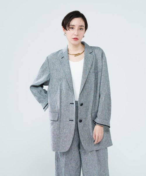 NOLLEY’S(ノーリーズ)/五明祐子さん着用 ◇【WEB限定】POLY・LINEN マニッシュテーラージャケット/img06