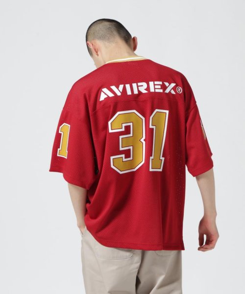 AVIREX(AVIREX)/MESH FOOTBALL GAME T－SHIRT / メッシュ フットボール ゲーム Tシャツ/img14