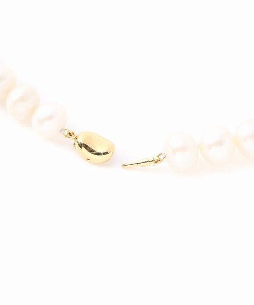 エシカル淡水ポテトパールネックレス10mm36cm SV 