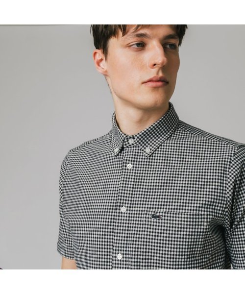 LACOSTE Mens(ラコステ　メンズ)/クールマックスブレンドジャガード半袖チェックシャツ/img12